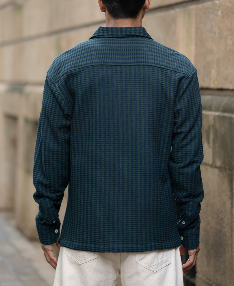 Navy And Pine Stripe Shirt