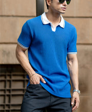 Royal Contrast Collar Polo T-Shirt