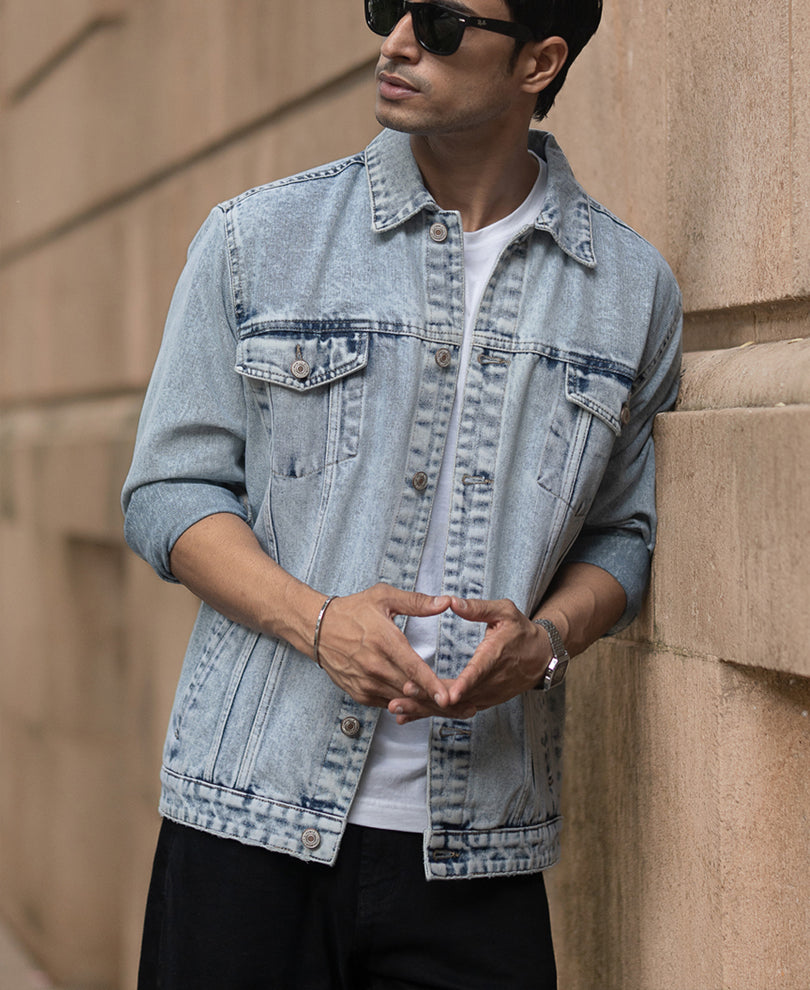 Ice Blue Denim Jacket