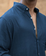Loyal Blue Linen Blend Shirt