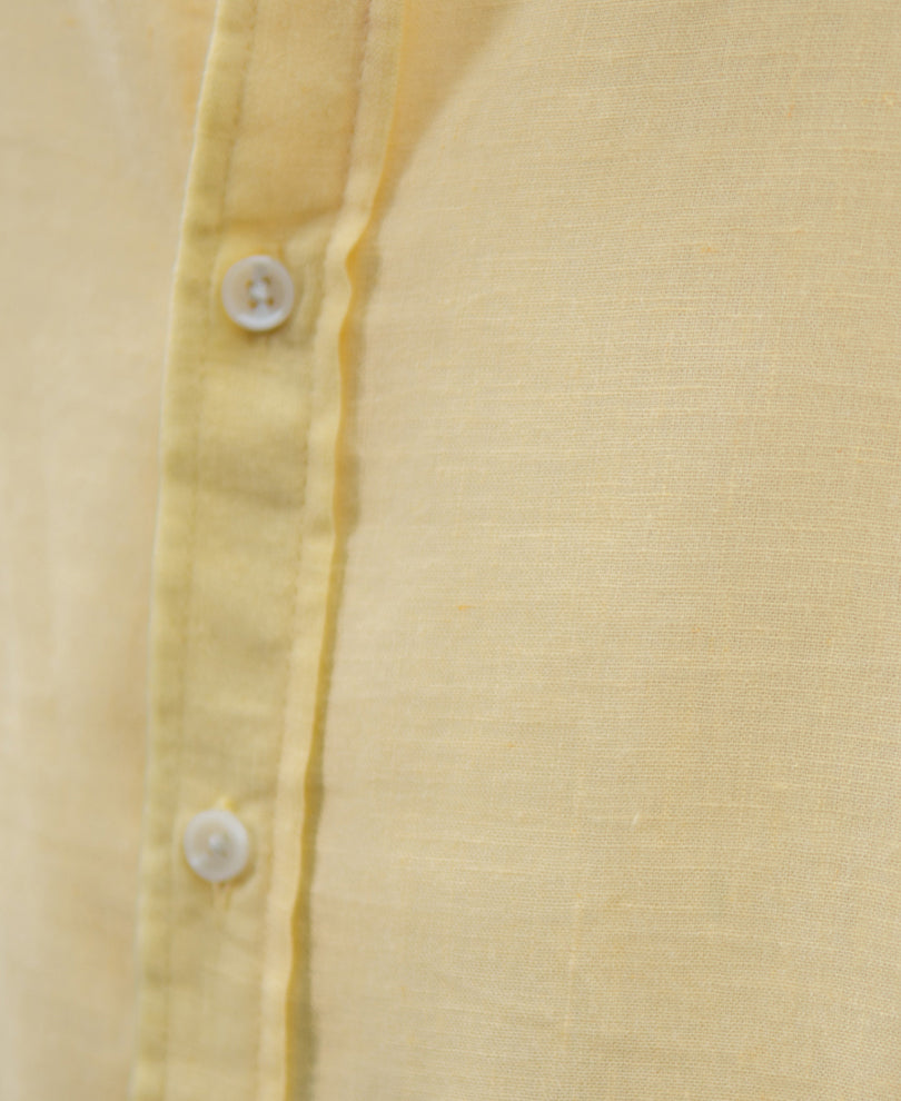 Butter Yellow Linen Blend Shirt