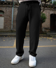 Black Structured Regular Fit Trackpant