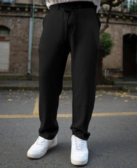 Black Structured Regular Fit Trackpant