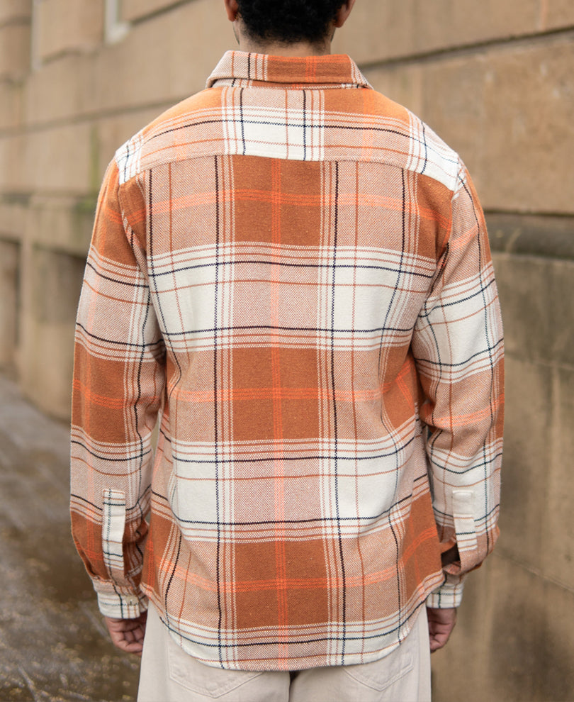 Rust Structured Checked Shirt