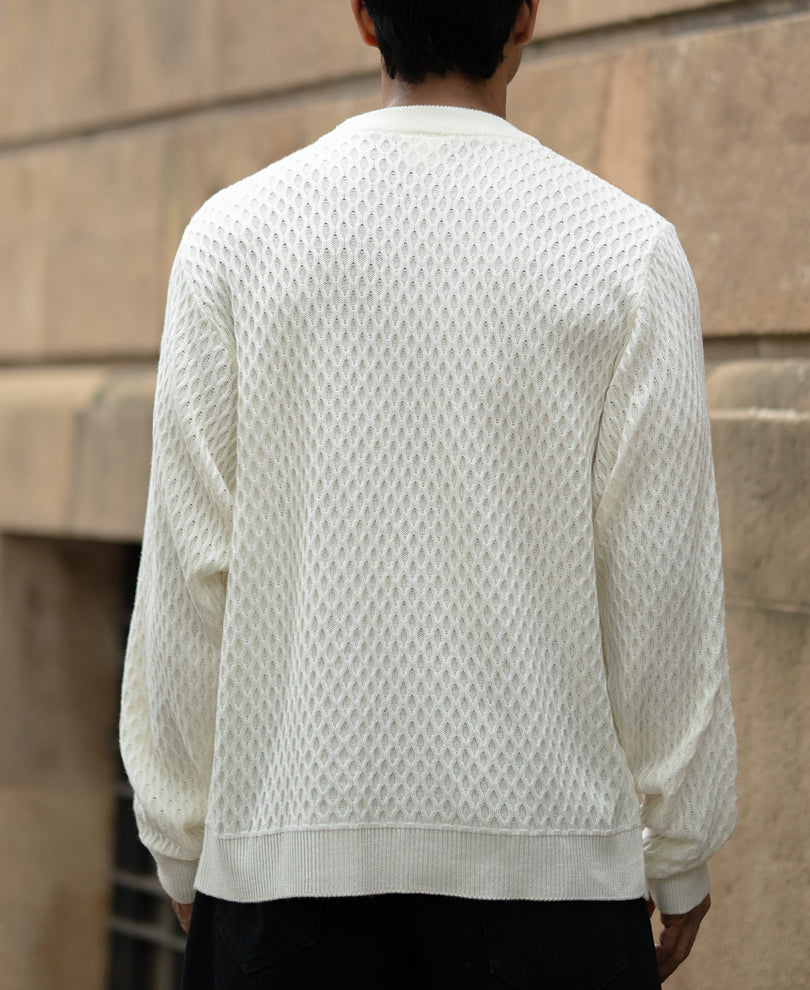 Off White Knitted Sweater