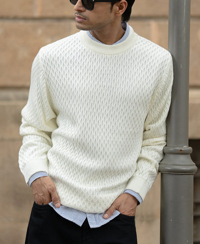 Off White Knitted Sweater