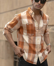 Rust Checks Shirt With Pockets