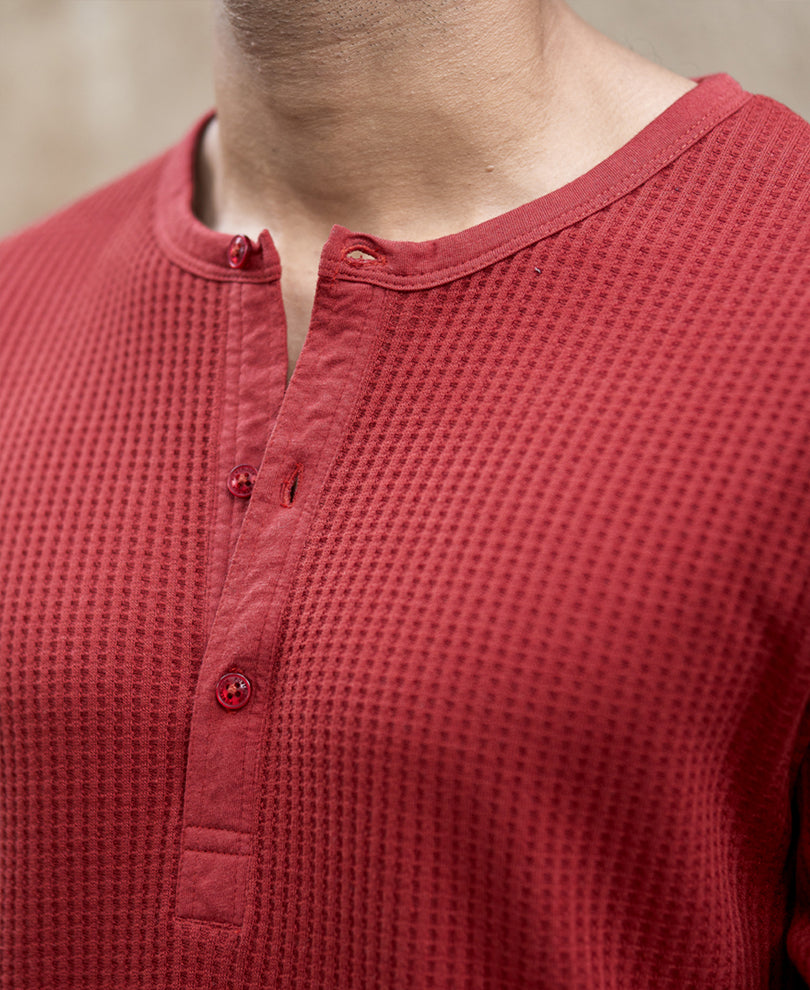 Brick Knit Henley T-Shirt