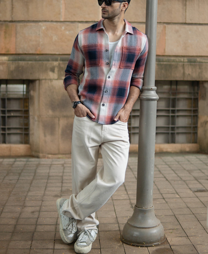 Multicolour Twill Checks Shirt