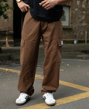 Dark Tan Cotton Baggy Cargo Pant