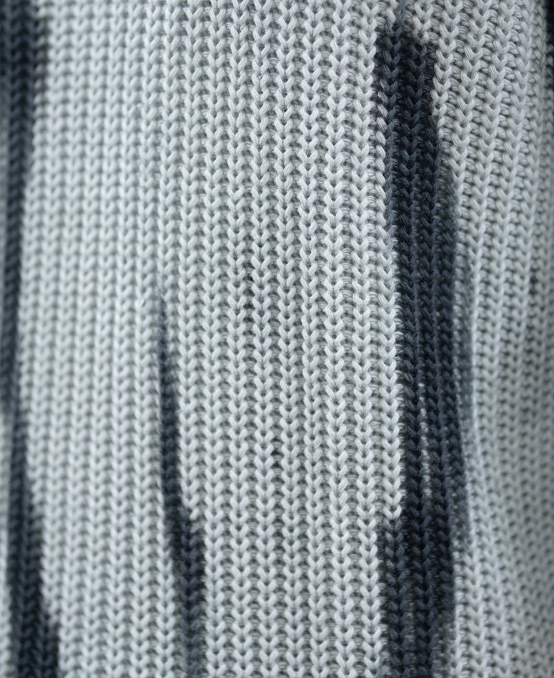 Light Grey Tie-Dye Cotton Sweater