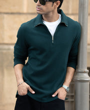 Pine Structured Zipper T-Shirt