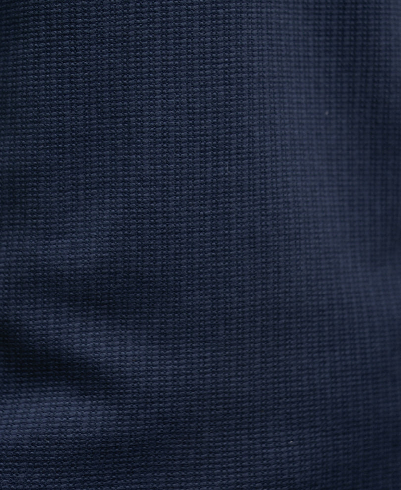 Denim Blue Structured Zipper T-Shirt