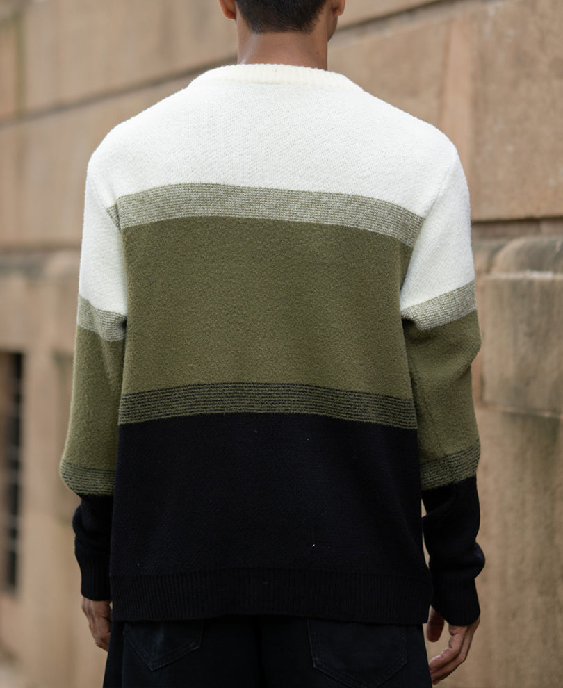 Multicolour Striped Knit Sweater