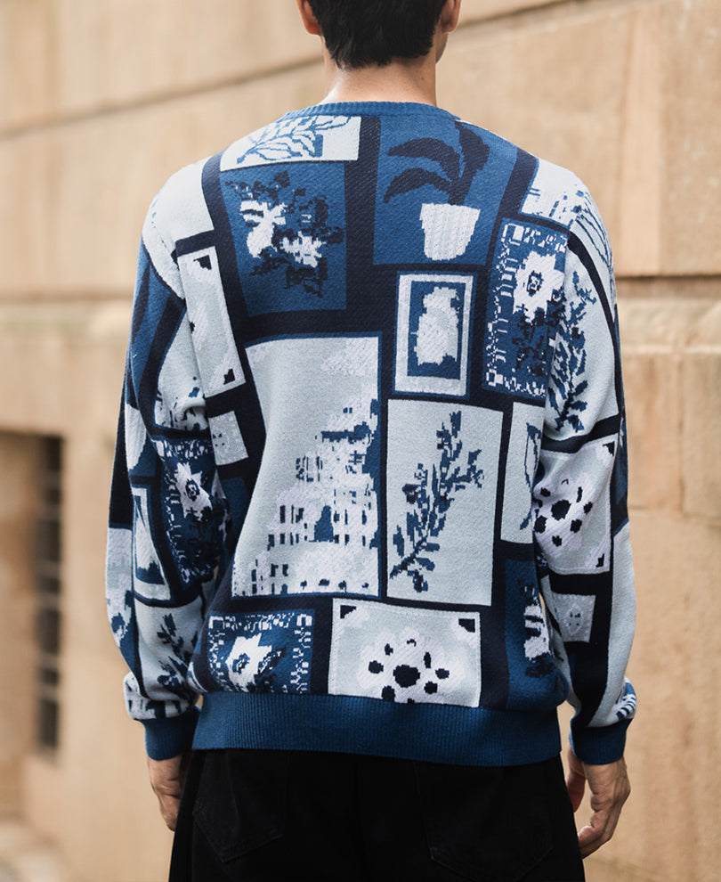 Multicolour Jaquard Knit T-Shirt