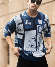 Multicolour Jaquard Knit T-Shirt