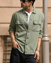 Olive Denim Overshirt