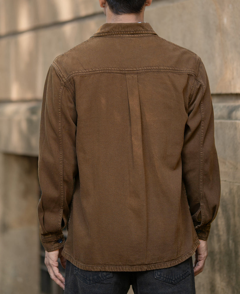 Dark Brown Denim Overshirt
