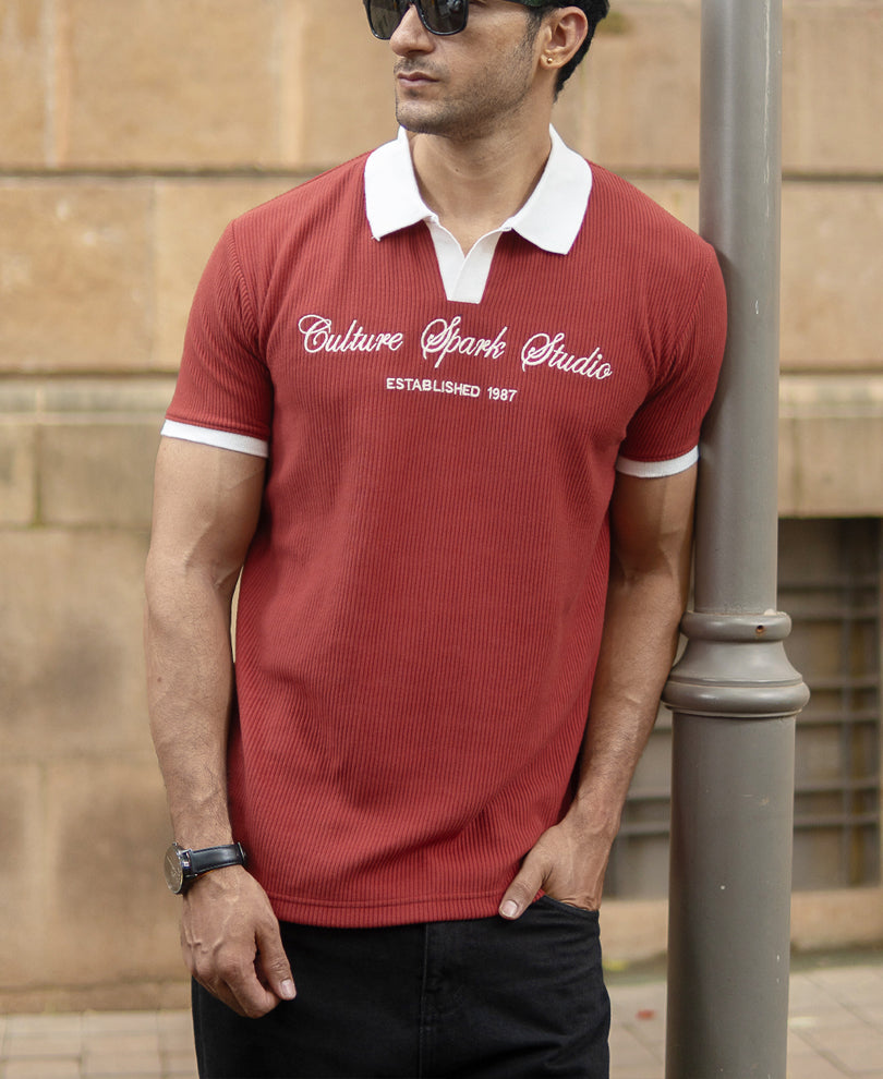 Brick Embroidered T-Shirt