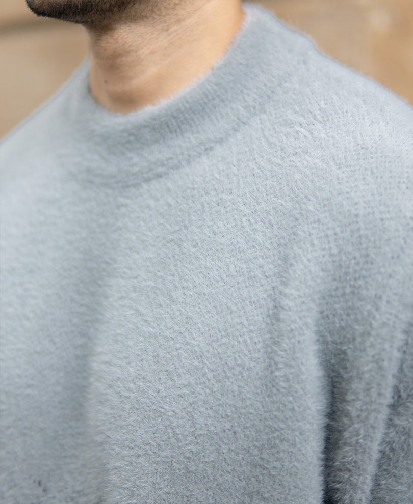 Grey Ombre Jacquard Sweater