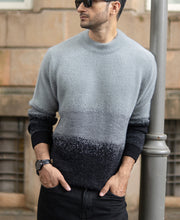 Grey Ombre Jacquard Sweater