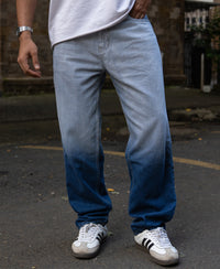Blue Ombre Baggy Fit Jeans