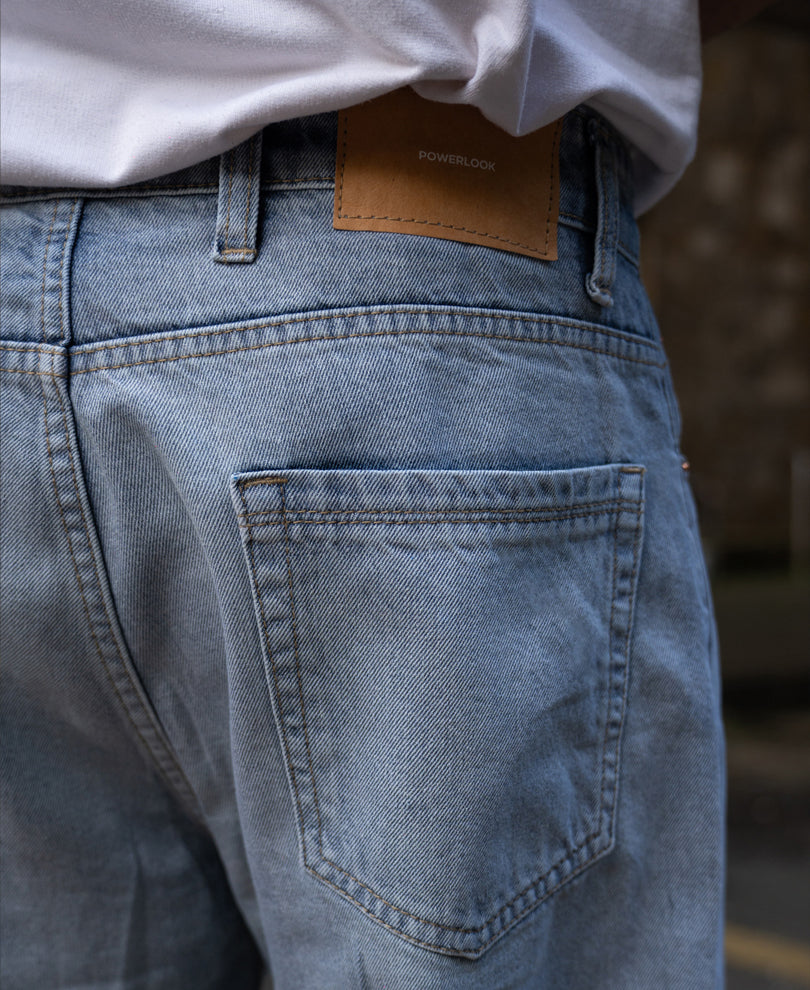 Blue Ombre Baggy Fit Jeans