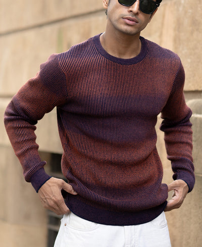 Multicolour Knitted Cotton Sweatshirt