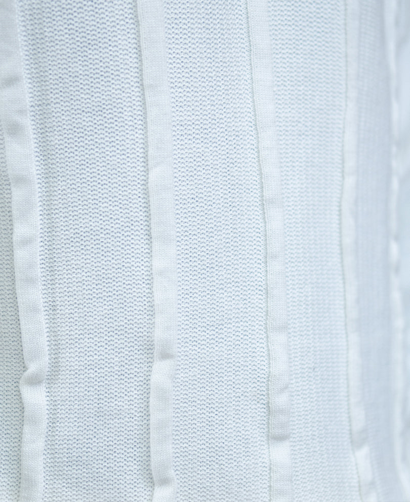 White Cotton Structured T-Shirt