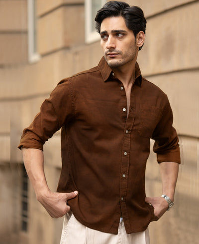 Brown Sprayed Shirt