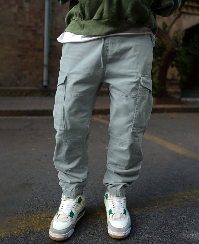 Light Grey Regular Fit Cargo Pant