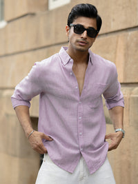Lavender Slub Textured Shirt