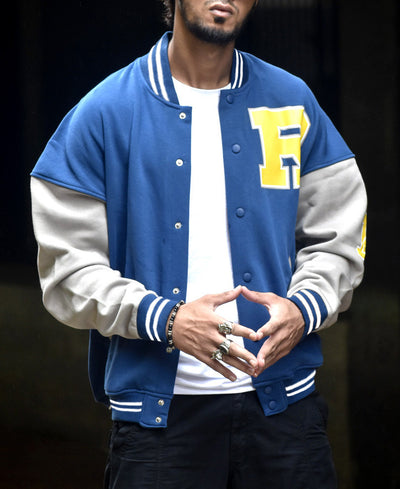 Blue Varsity Baseball Jacket