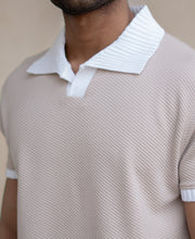 Light Beige Regular Fit Half Sleeves T-Shirt