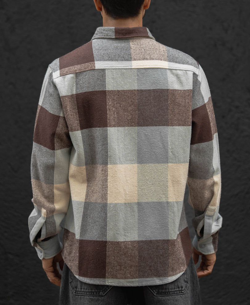 Multi Colour Double Pocket Regular Fit Full Sleeves Shirt