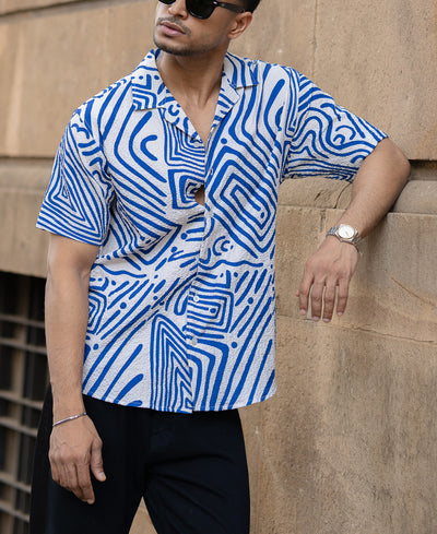Royal Abstract Print Shirt