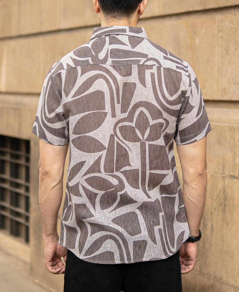 Brown Natural Print Shirt