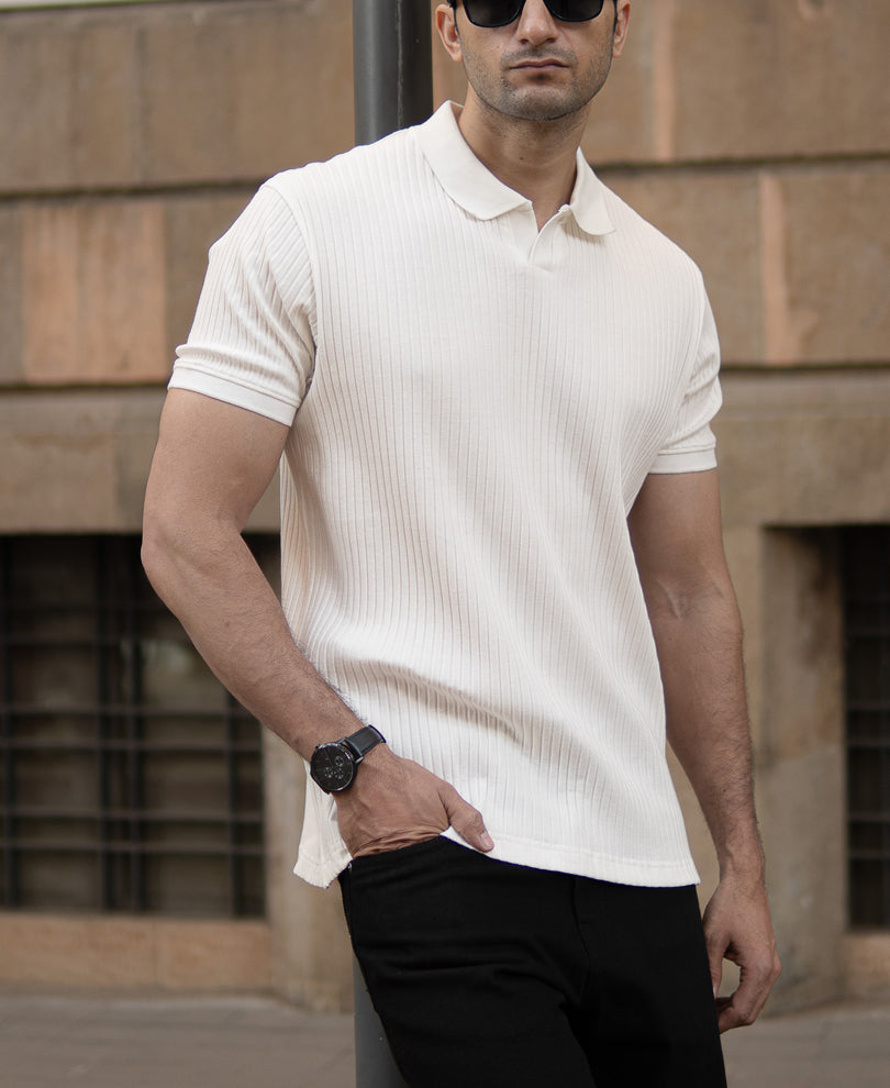 White Rib T-Shirt