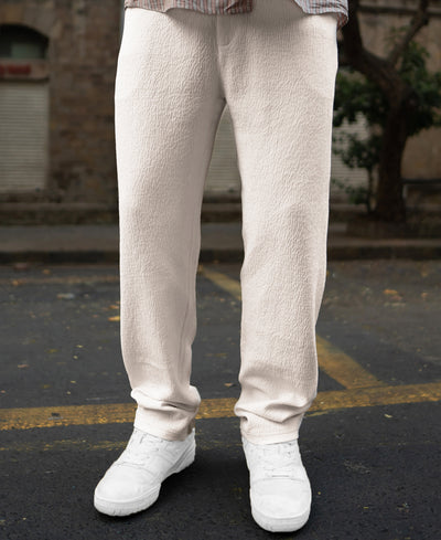 Cream Structured Trackpant