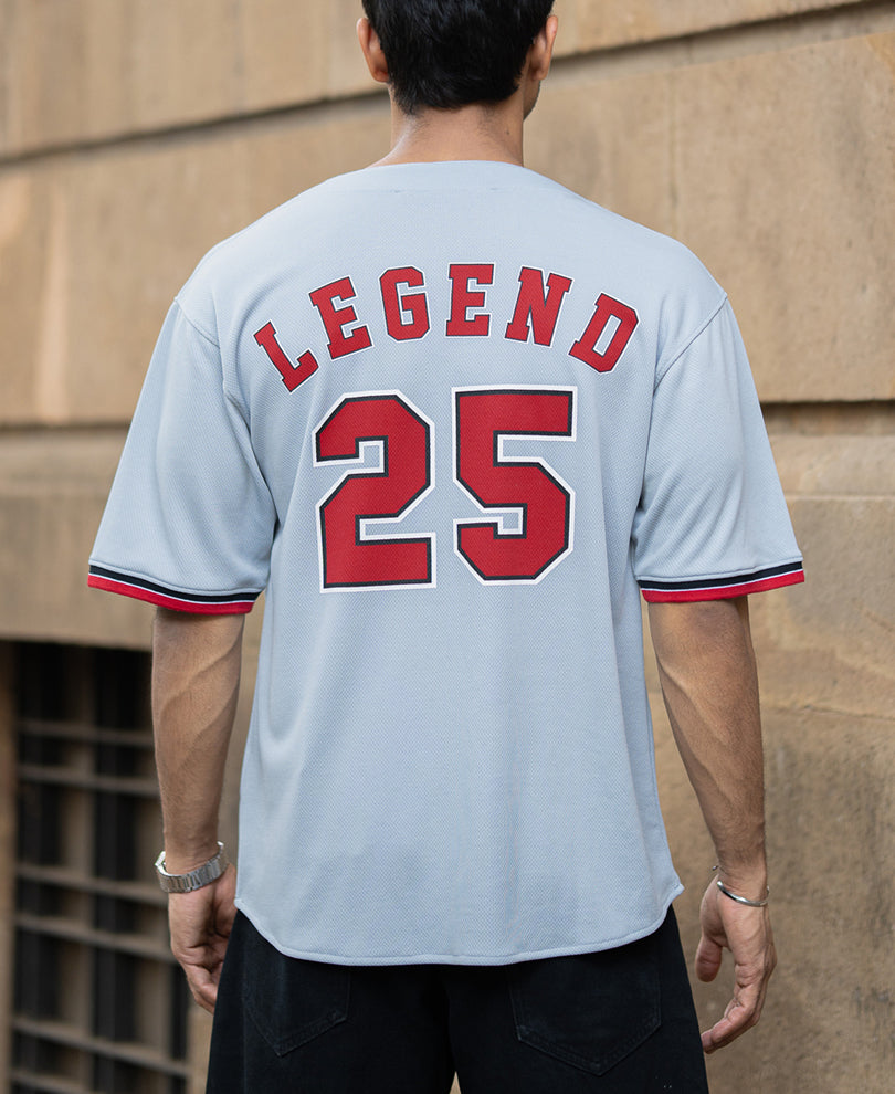 Grey Printed Jersey Shirt