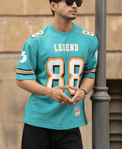 Sea Green Printed Jersey T-Shirt