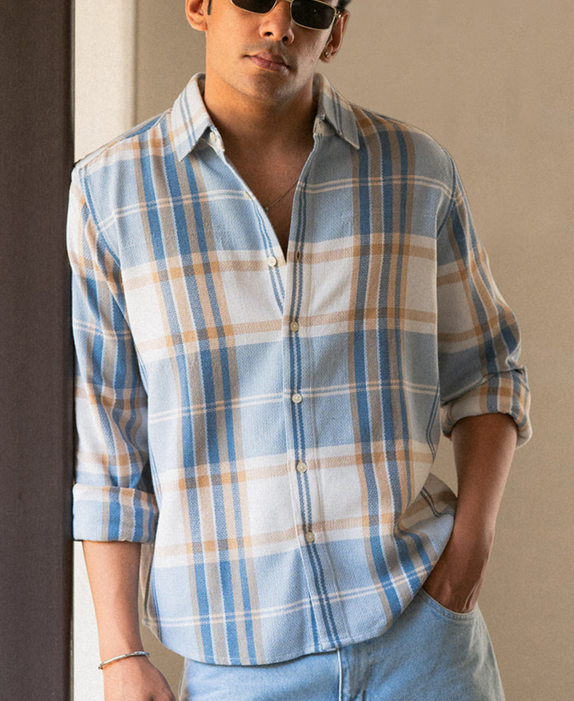 Multi Color Structured Checks Shirt.