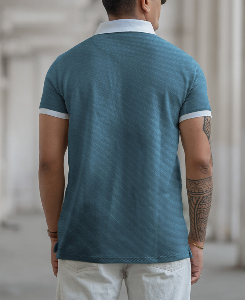 Dark Sky Contrast Polo T-Shirt