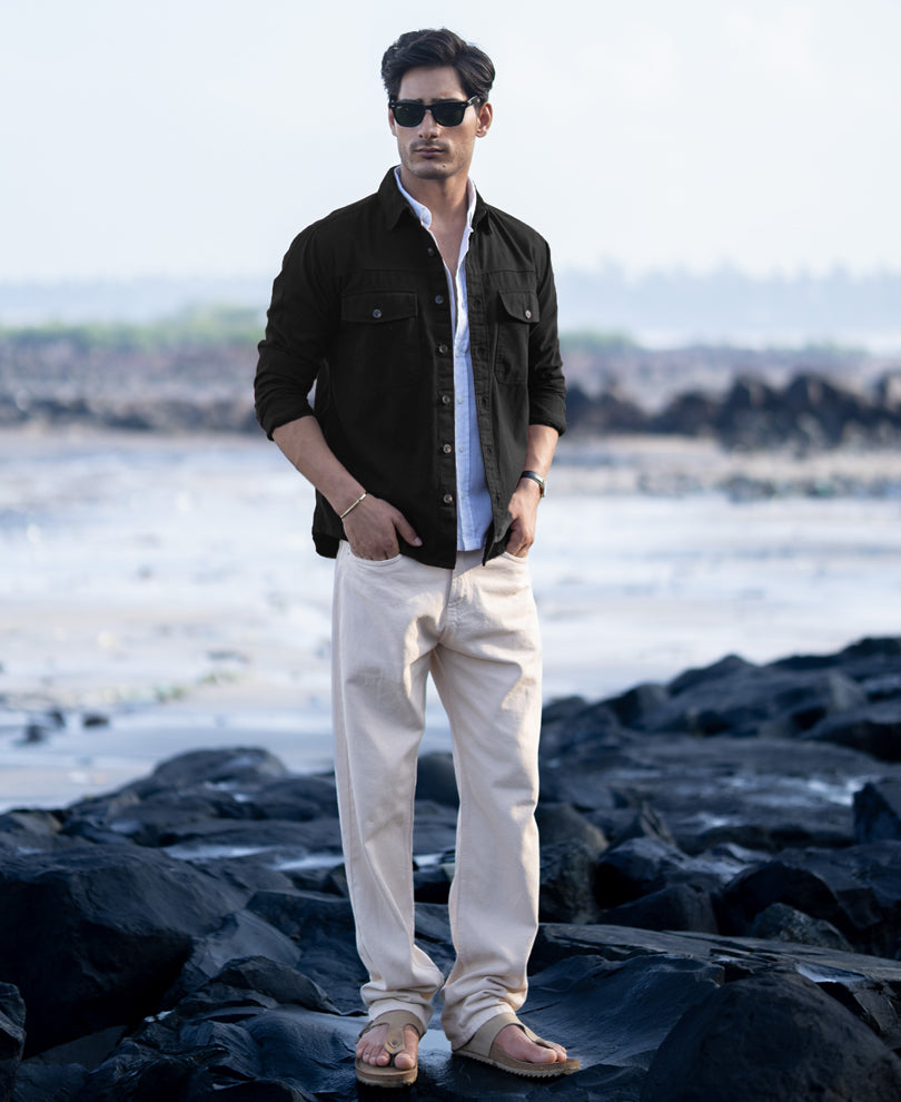 Black Denim Overshirt