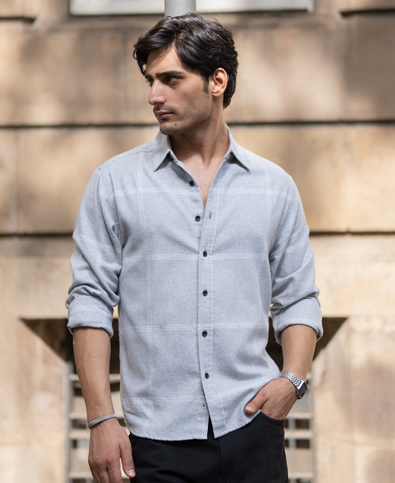 Grey Checks Shirt.