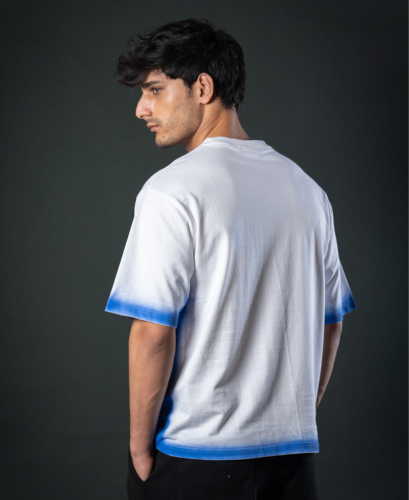 White Sprayed Oversize T-Shirt