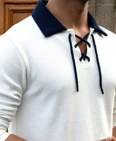 Off-White Drawstring Polo T-Shirt