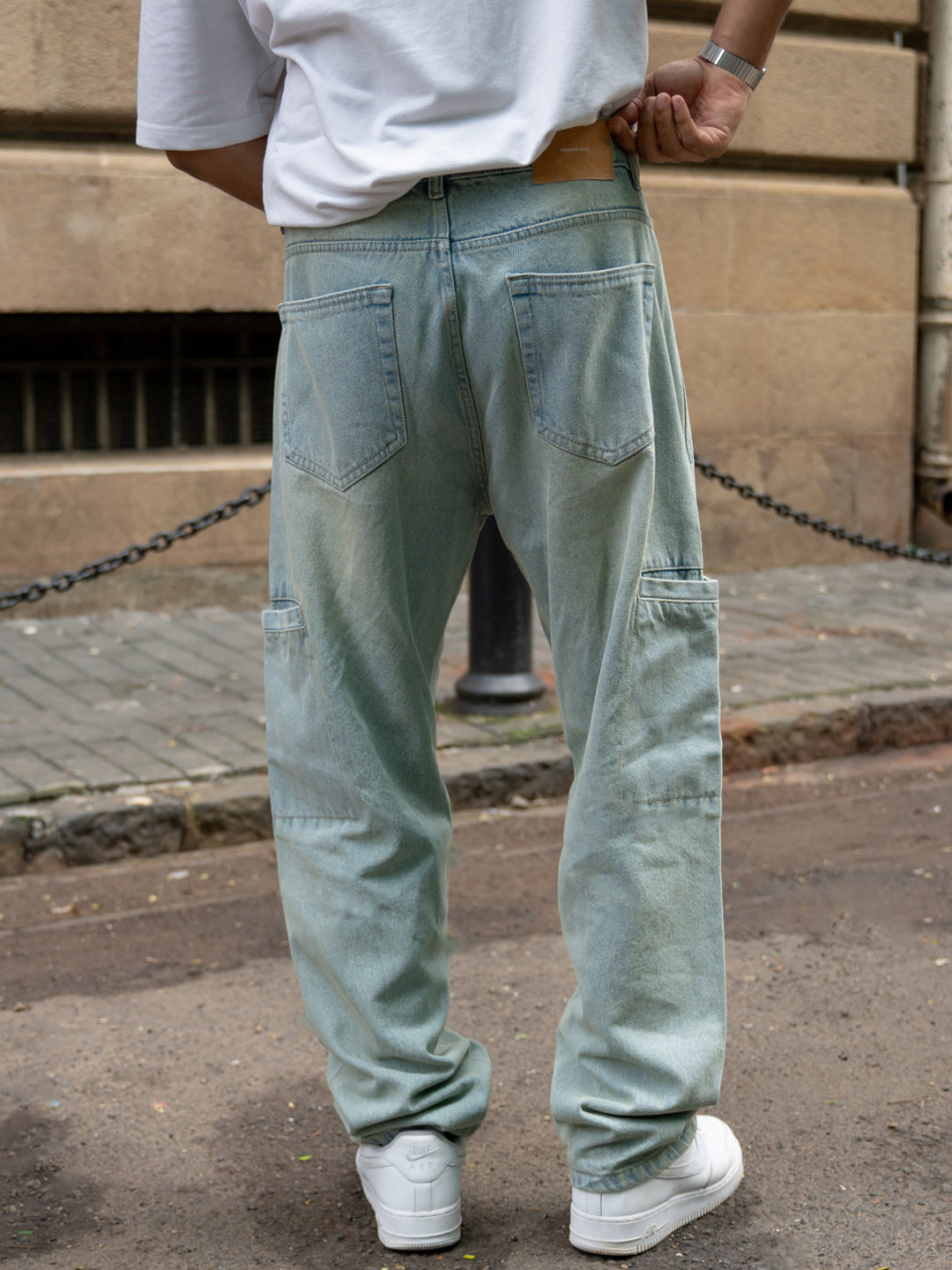 Light Blue Panneled Jeans