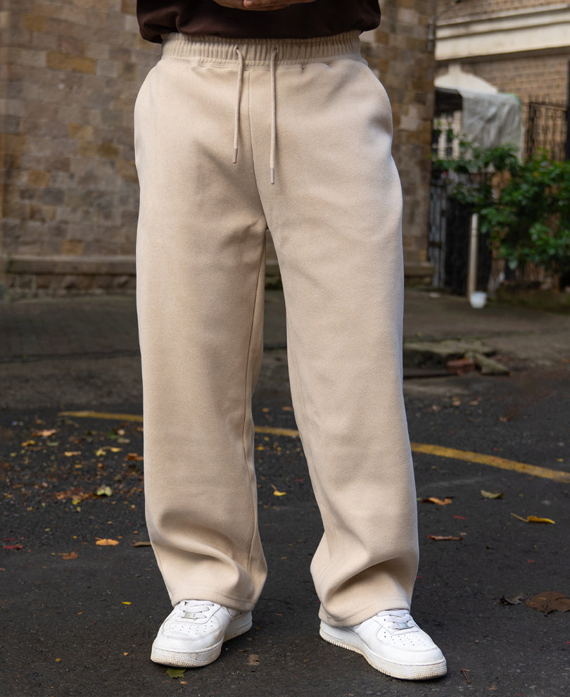 Light Beige Baggy Trackpants