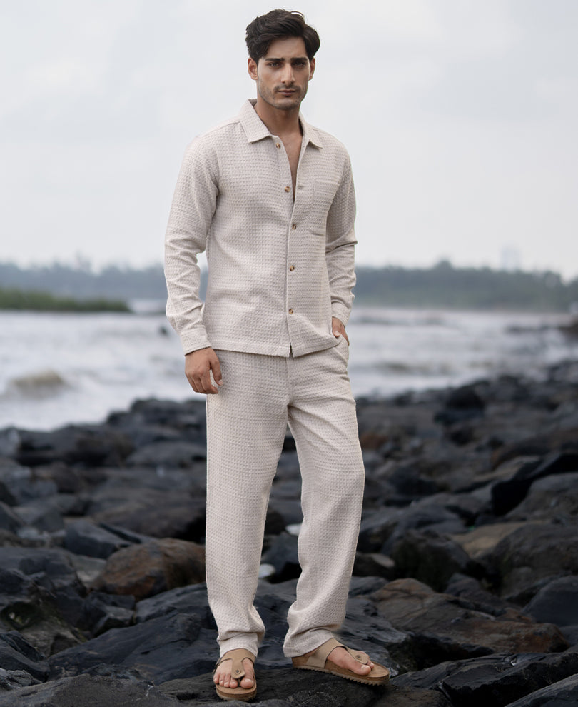 Cream Structured Co-ord Set